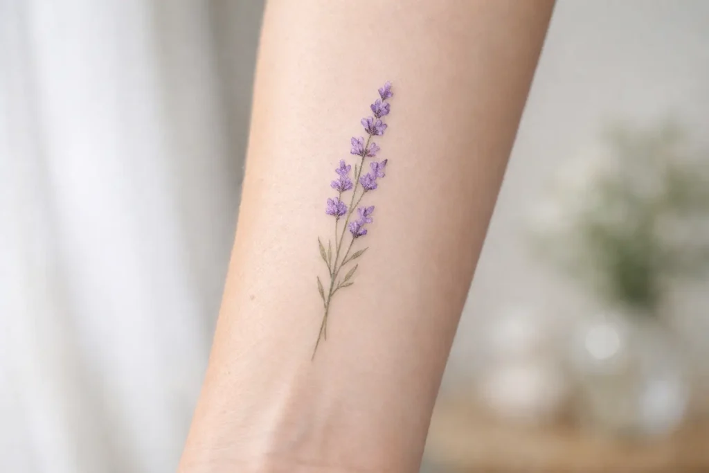 Lavender Tattoos That Bring Calm and Serenity
