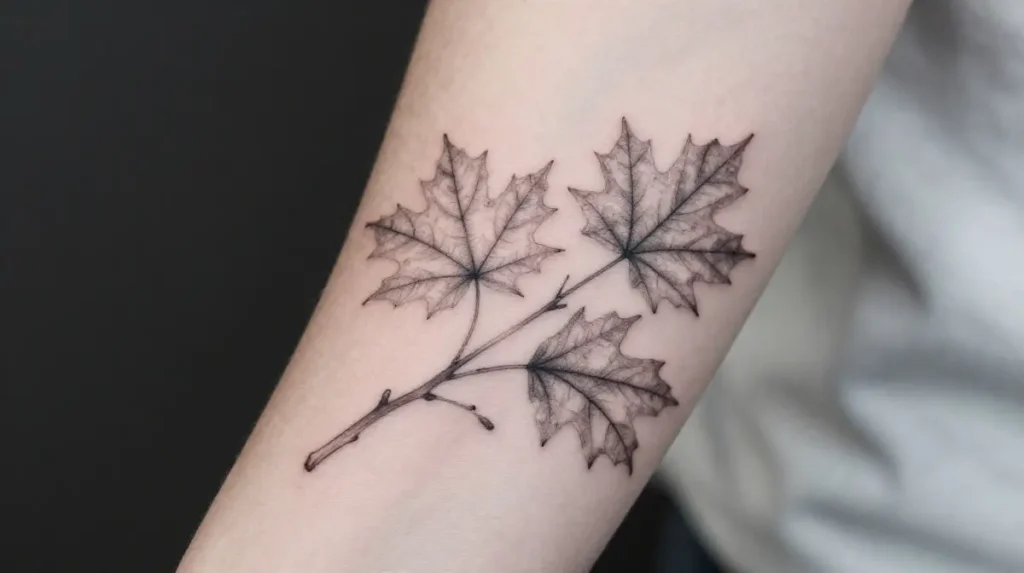 Leaf and Branch Tattoo