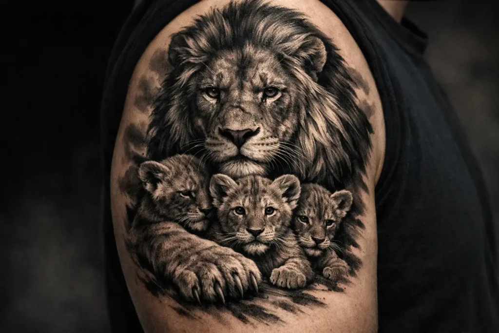 Lion Family Tattoo