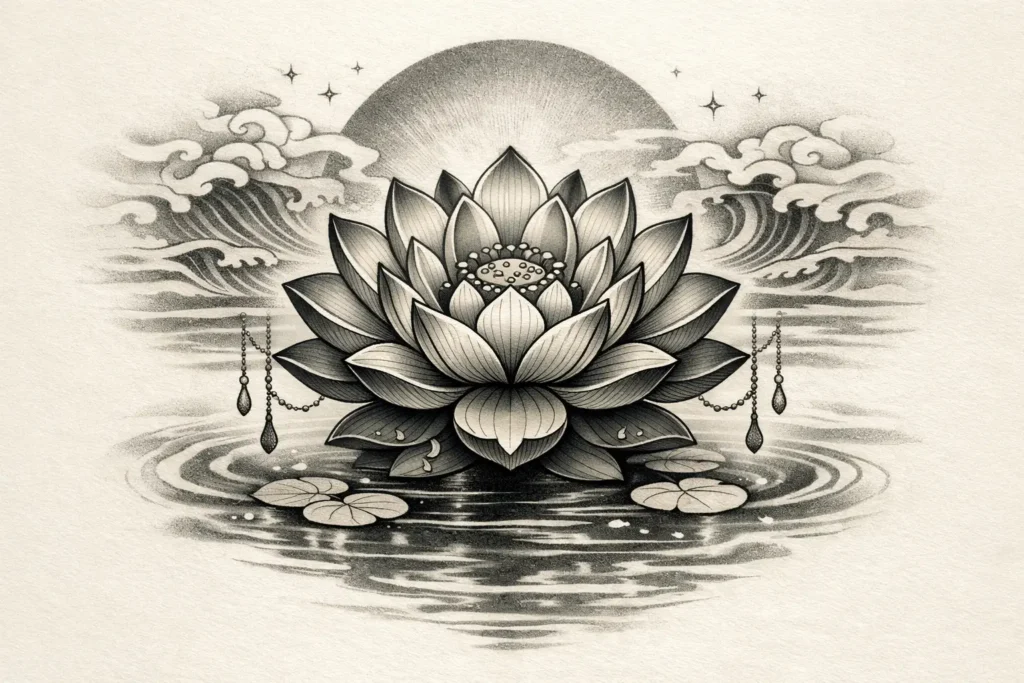 Lotus Flower Tattoo Design