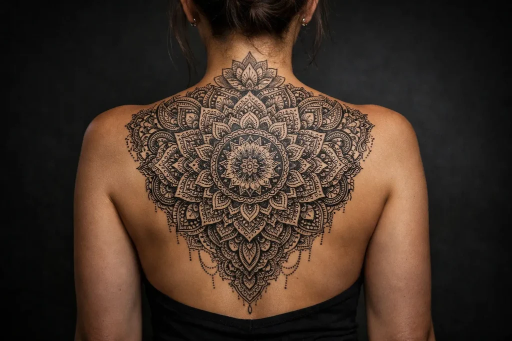Mandala Full Back Tattoo
