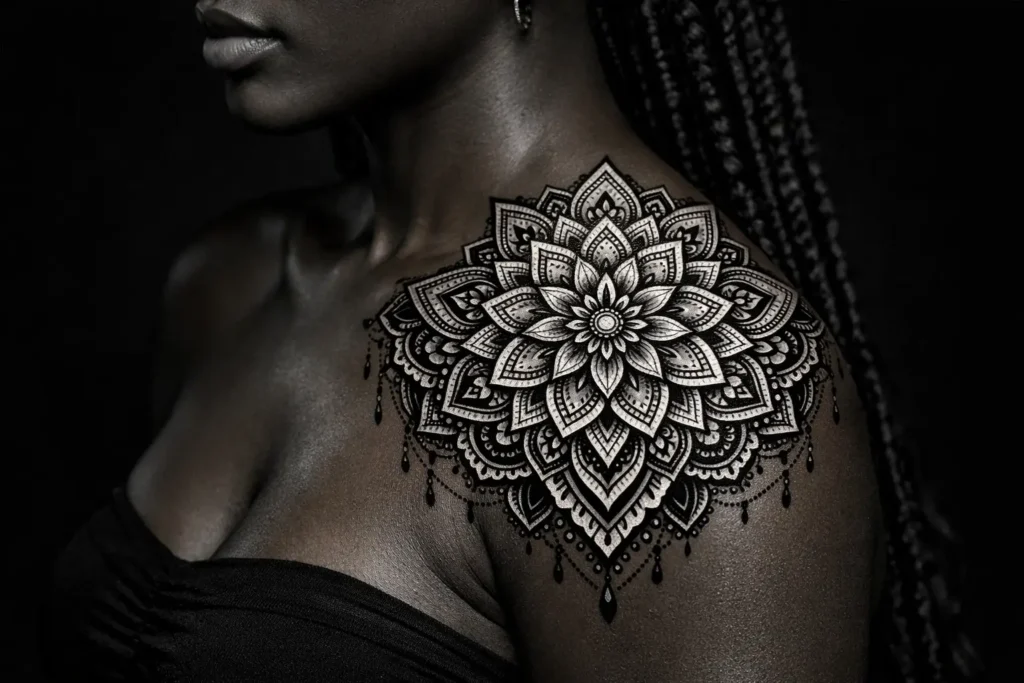 Mandala Shoulder Tattoo