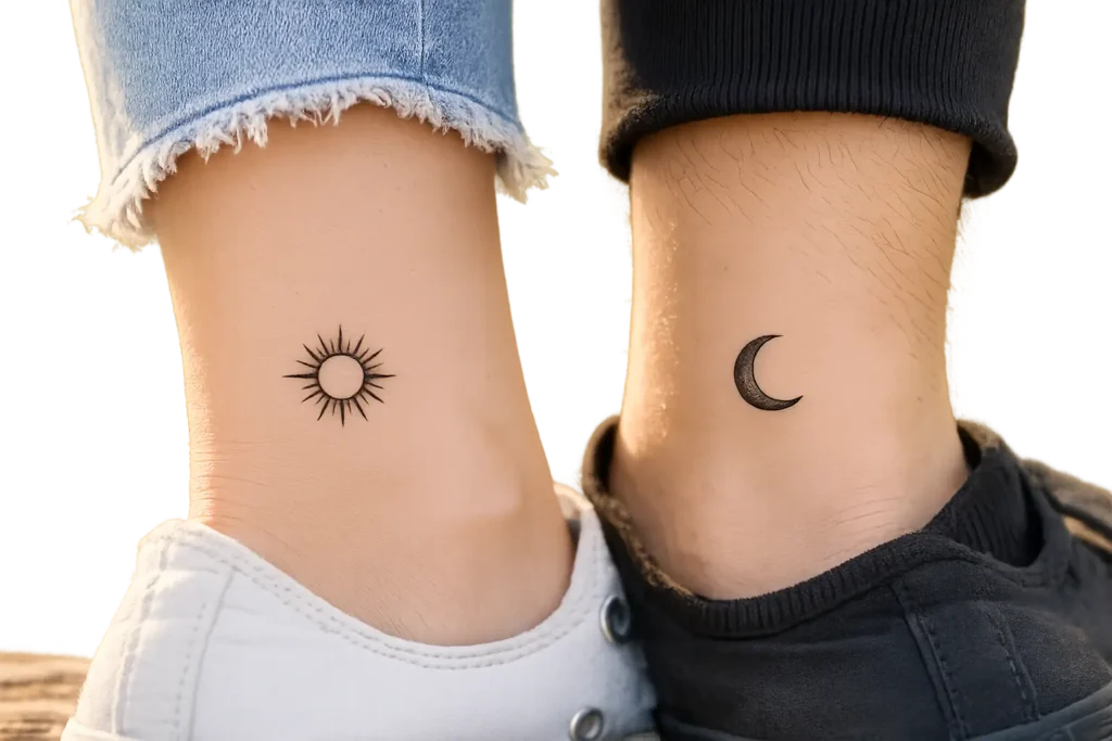Matching Ankle Tattoos