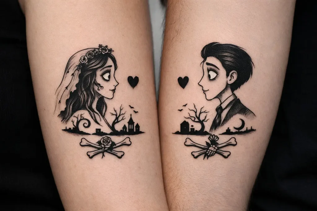 Matching Corpse Bride Tattoos