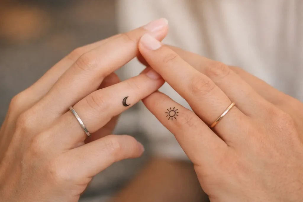 Matching Finger Tattoos