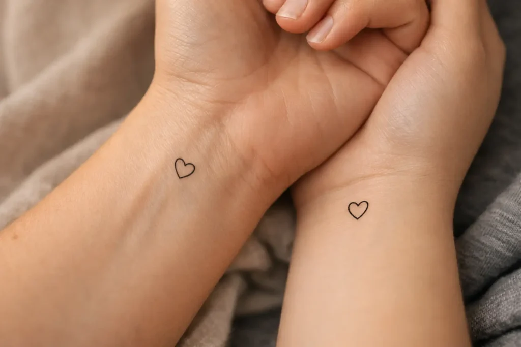 Matching Heart Tattoos