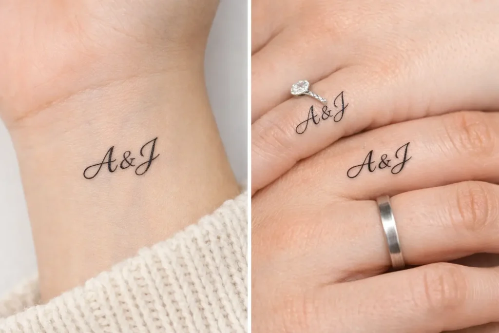 Matching Initials Tattoo