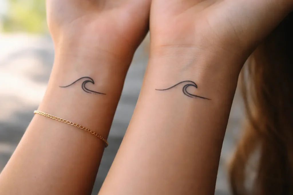 Matching Wave Tattoo