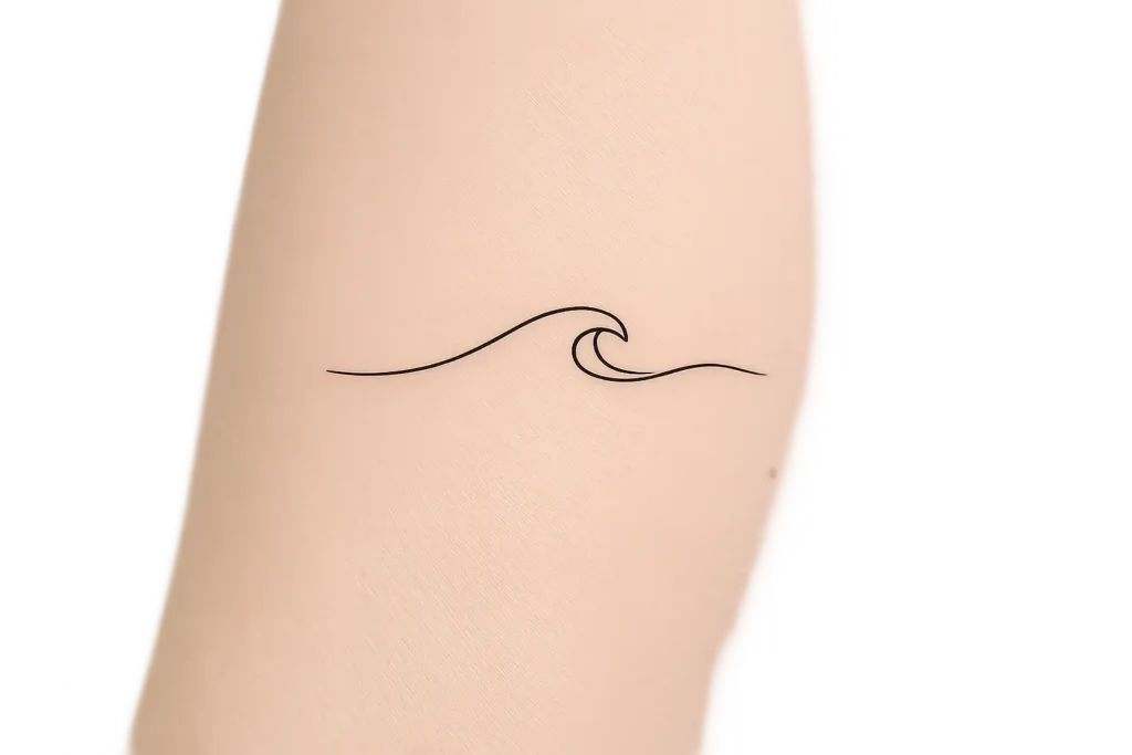 Minimal Wave Tattoo
