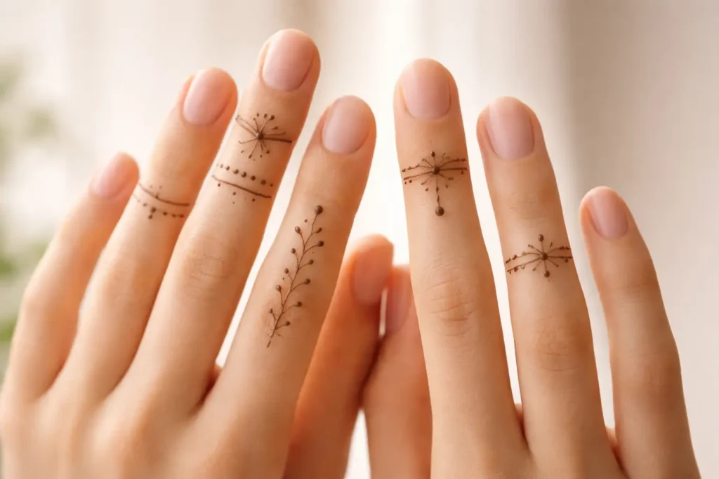 Minimalist Finger Henna