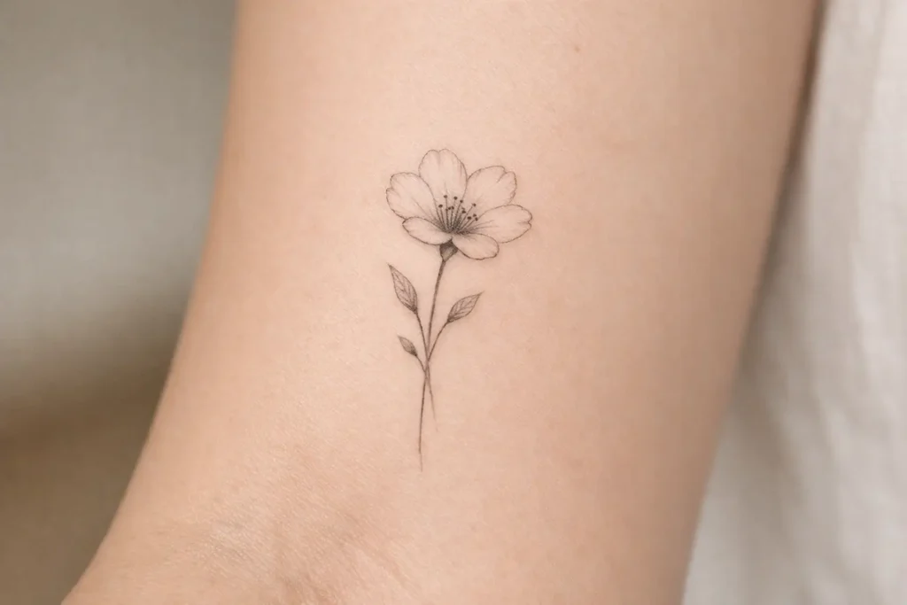 Minimalist Flower Tattoo