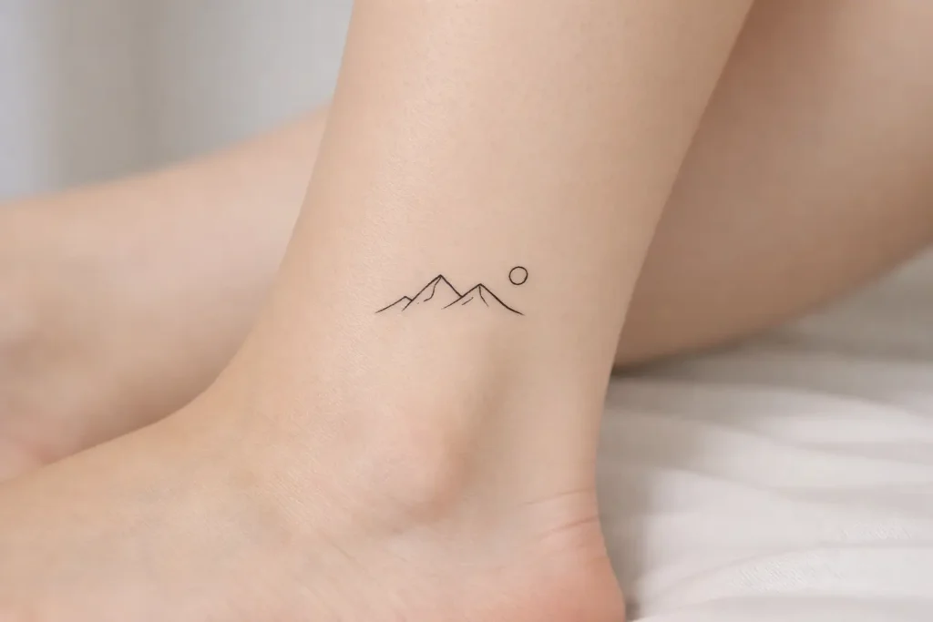 Minimalist Leg Tattoo