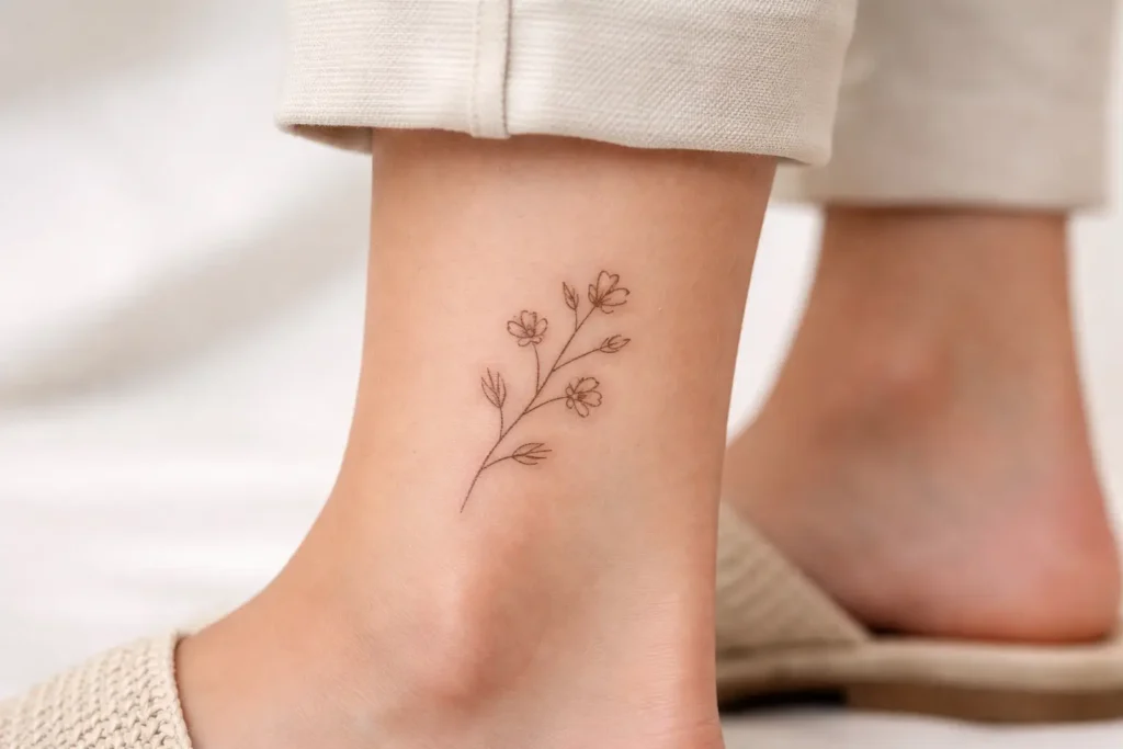 Minimalist Leg Tattoo Placement Simple Style
