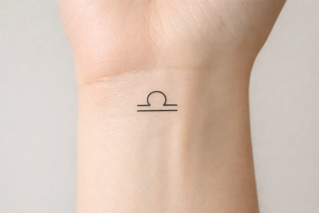 Minimalist Libra Symbol Tattoo