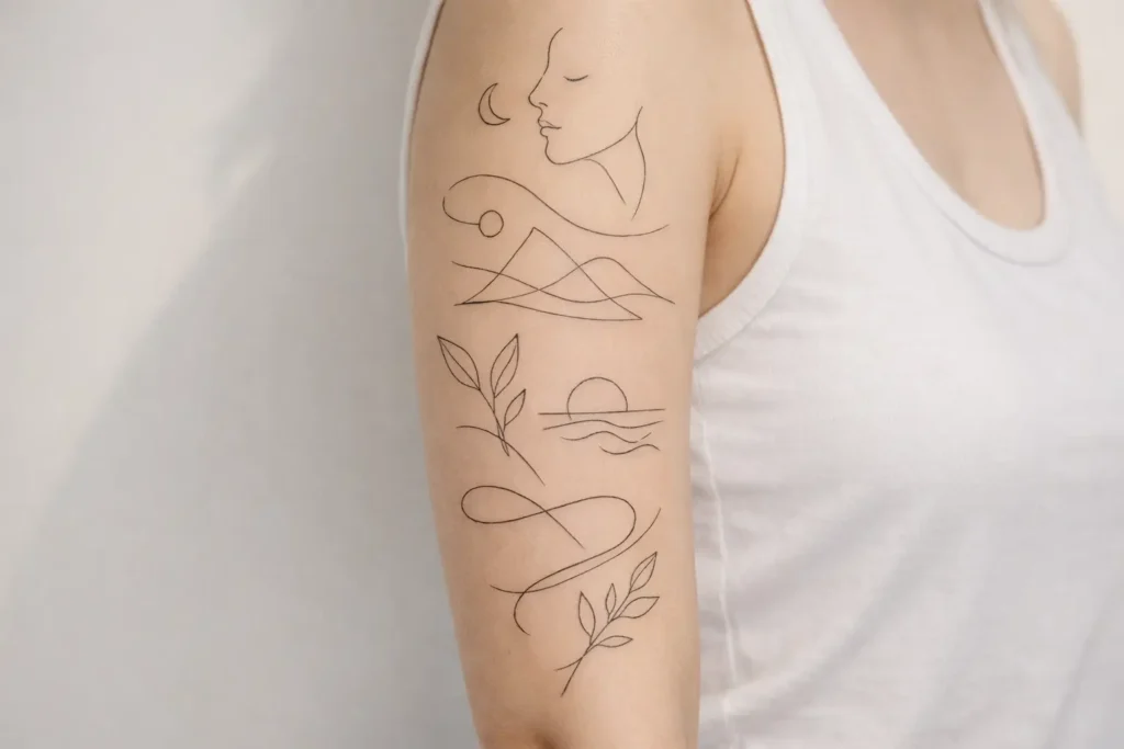 Minimalist Line Art Sleeve