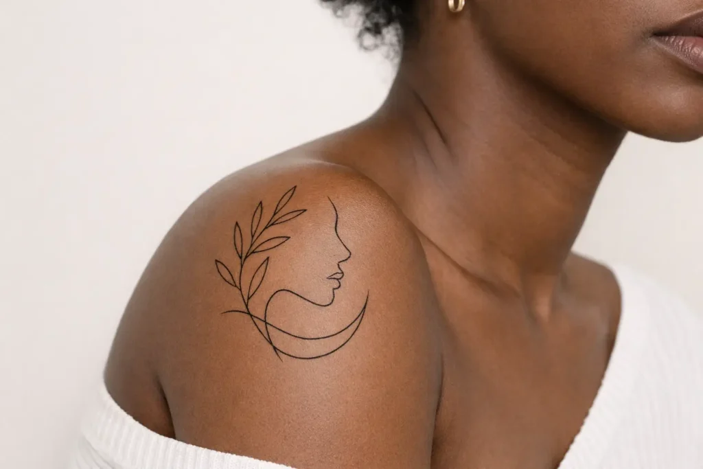 Minimalist Line Art Tattoo