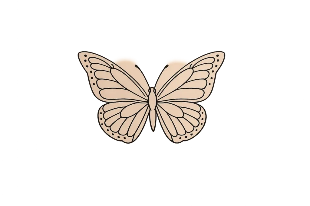 Minimalist Monarch Butterfly Tattoo