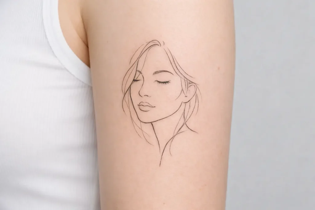 Minimalist Portrait Tattoos