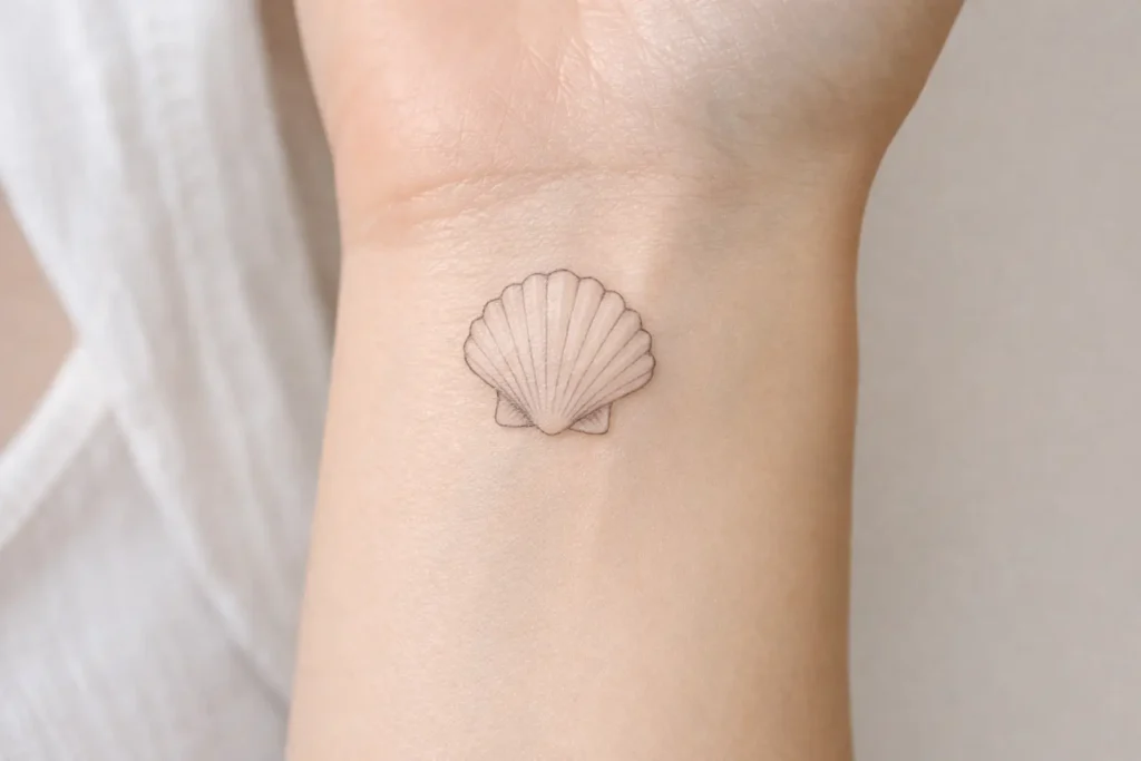 Minimalist Shell Tattoo Ideas