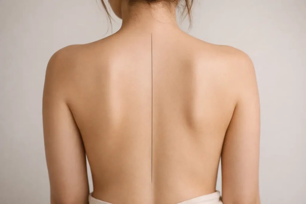 Minimalist Spine Line Tattoo