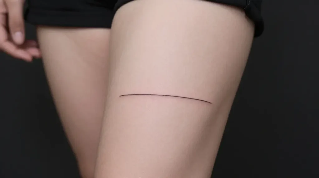 Minimalist Thigh Tattoo