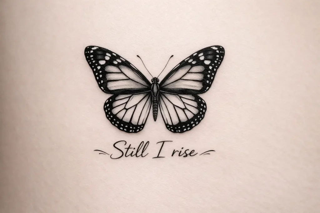 Monarch Butterfly with Quote