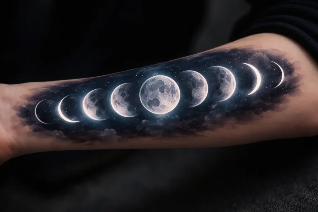 Moon Phase Tattoos That Reflect Cycles and Change