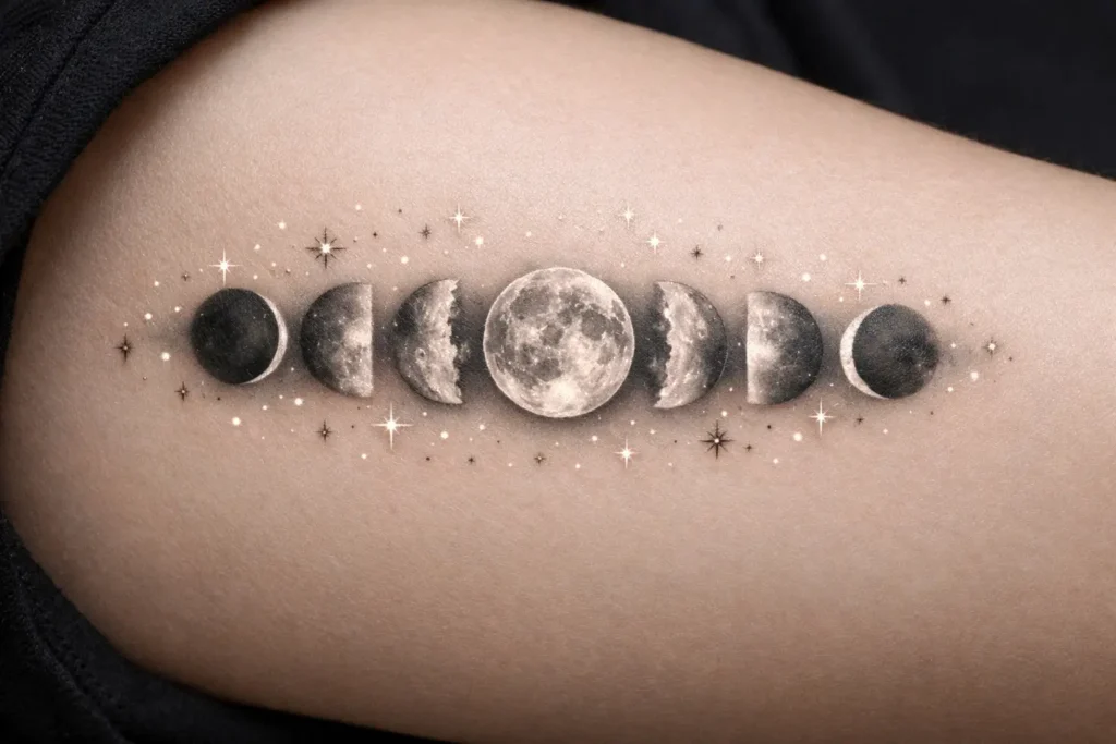 Moon Phases with Stars