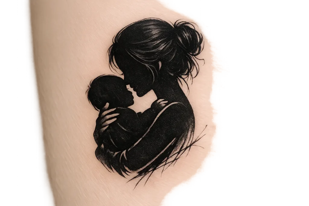 Mother and Child Silhouette