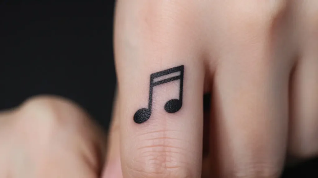 Music Note Finger Tattoos