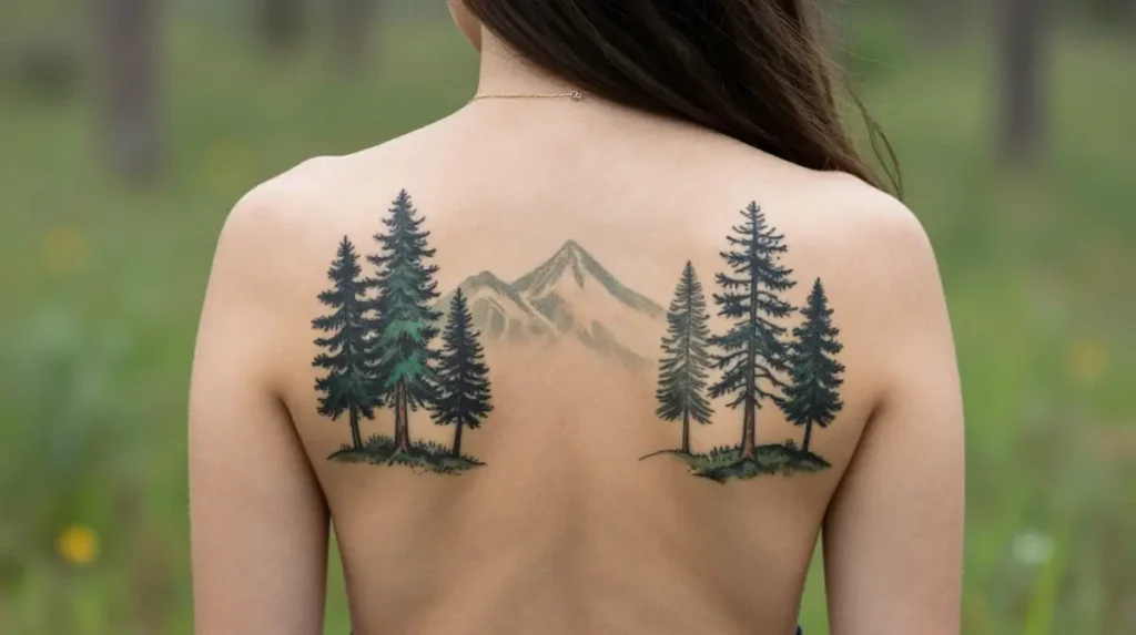 Nature Inspired Back Tattoos