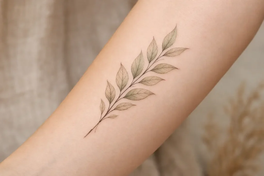 Nature Inspired Line Tattoos