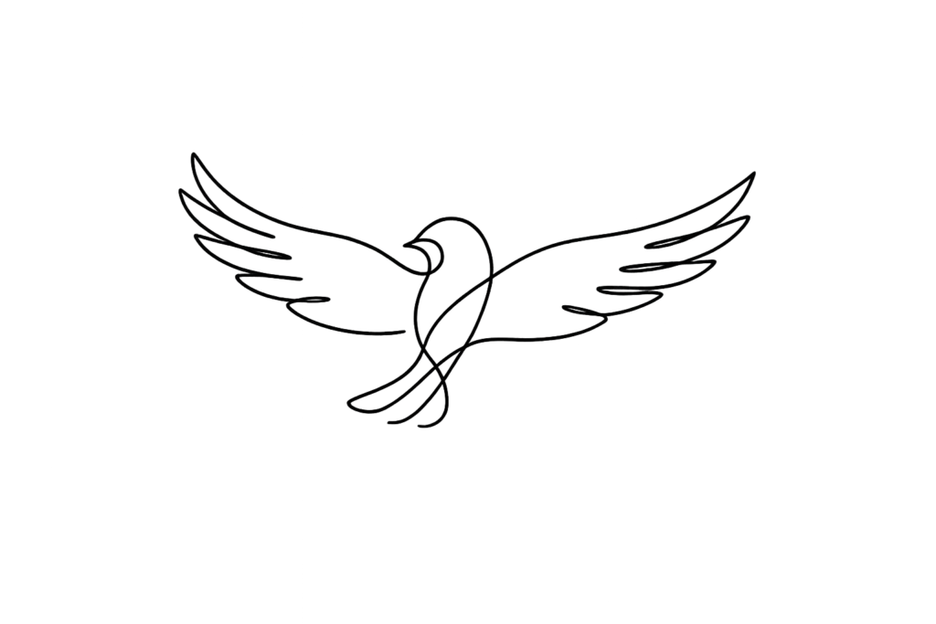 One Line Bird Tattoo