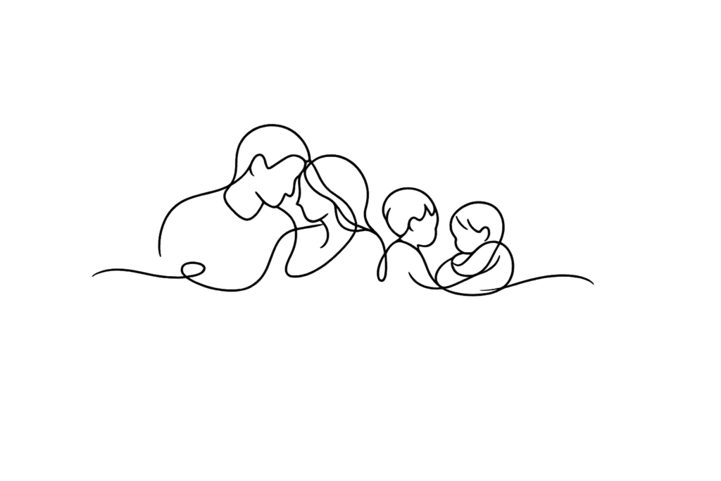 One Line Family Tattoo