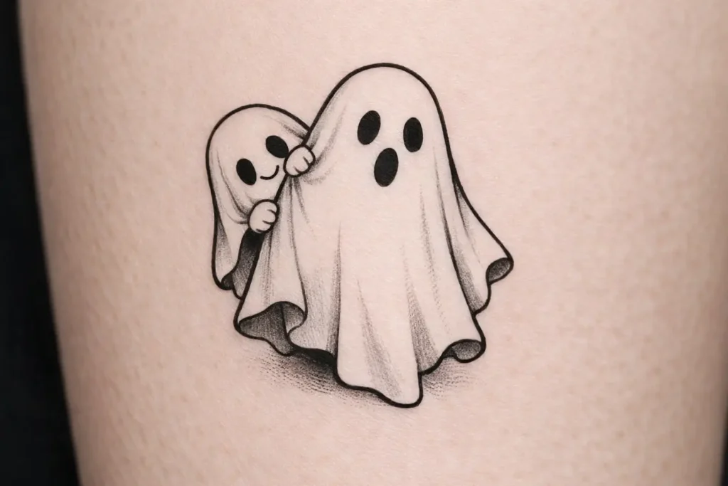 Peekaboo Ghost Tattoos