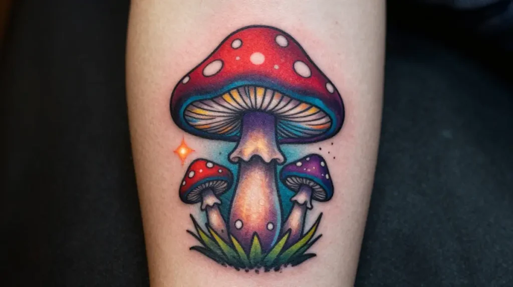 Psychedelic Mushroom Tattoo