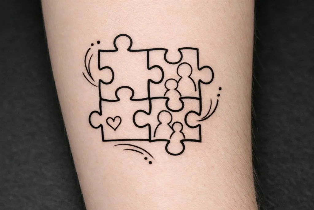 Puzzle Piece Tattoo
