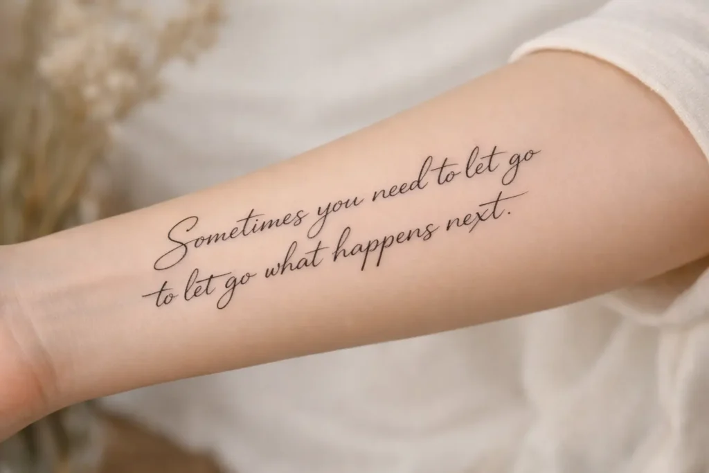 Quote Forearm Tattoo