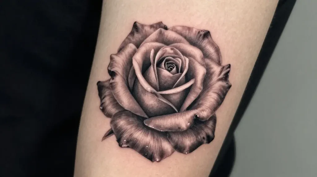 Realistic Rose Tattoos