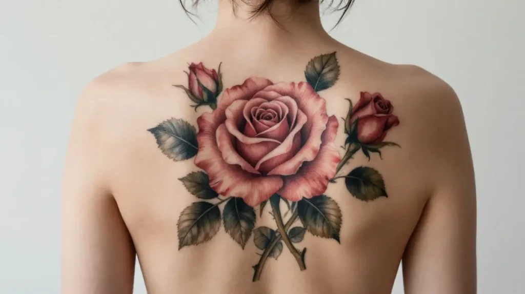 Rose Back Tattoos