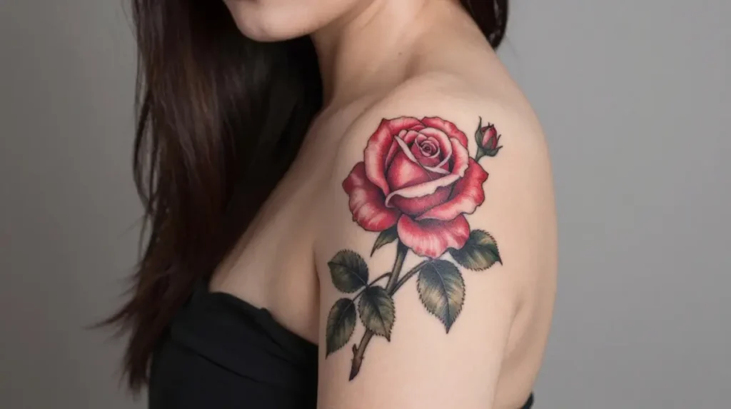 Rose Shoulder Tattoos