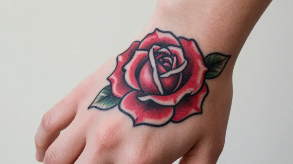 Rose Tattoos on Hand