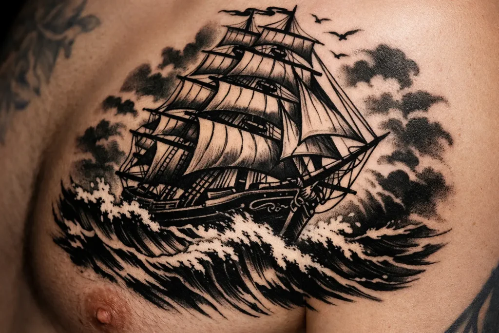 Sailing Ship Tattoo