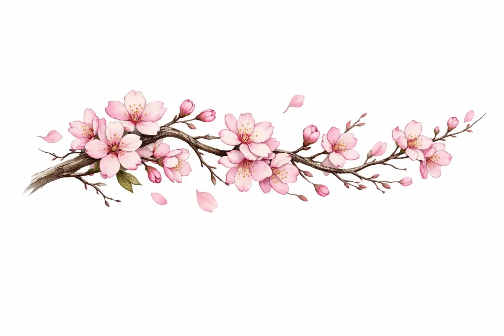 Sakura Branch Tattoo Design
