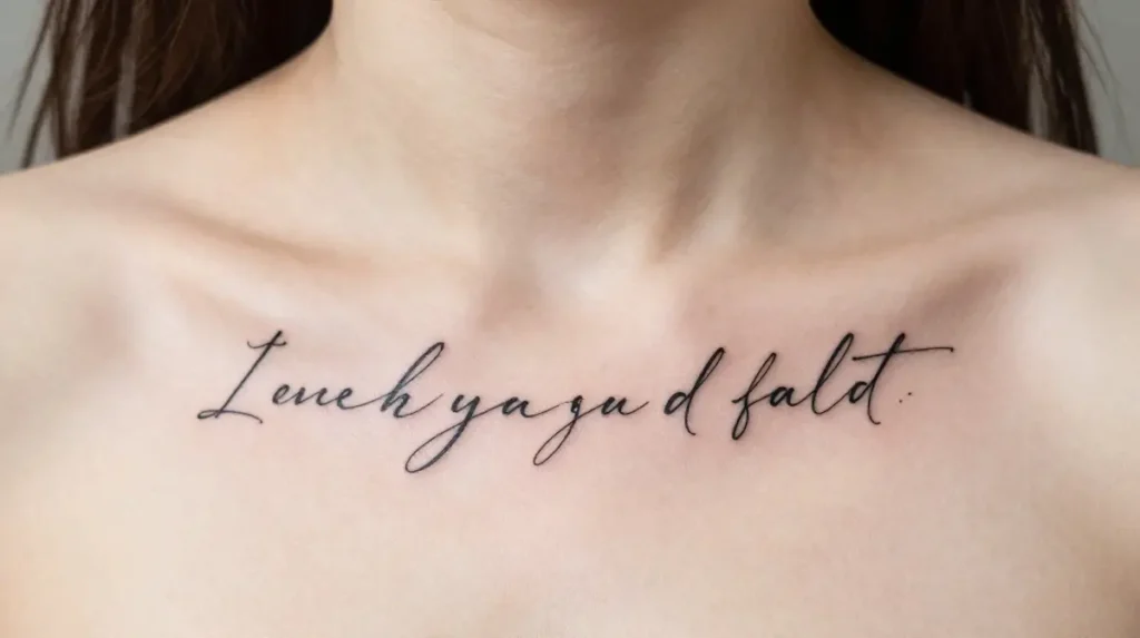 Script and Quote Tattoo