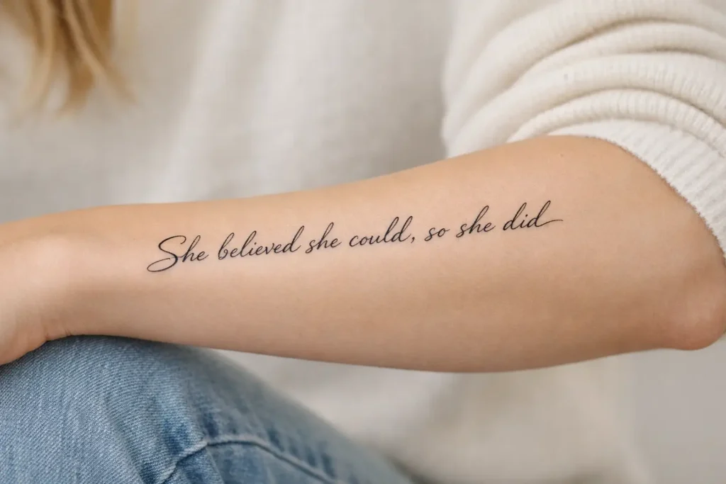Script and Quote Tattoos