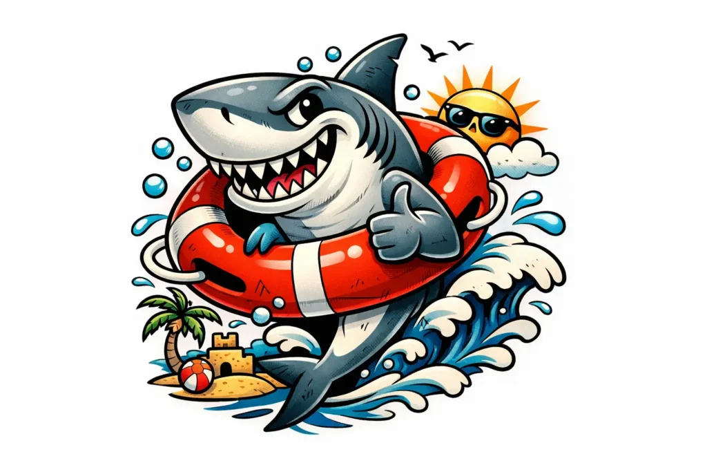 Shark and Lifeguard Float