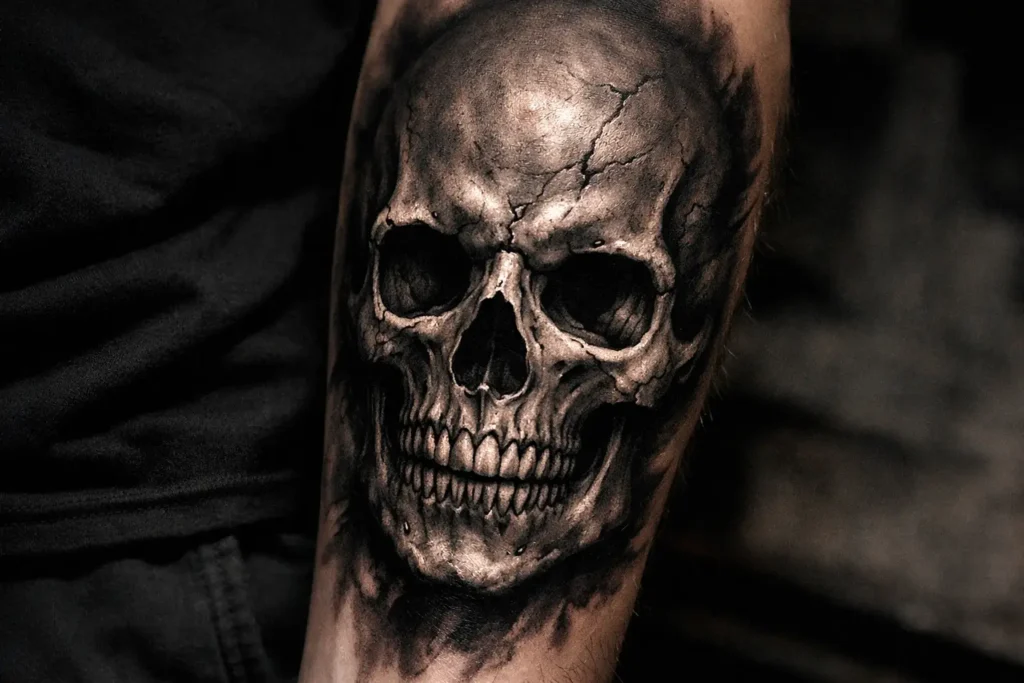 Skull Forearm Tattoo