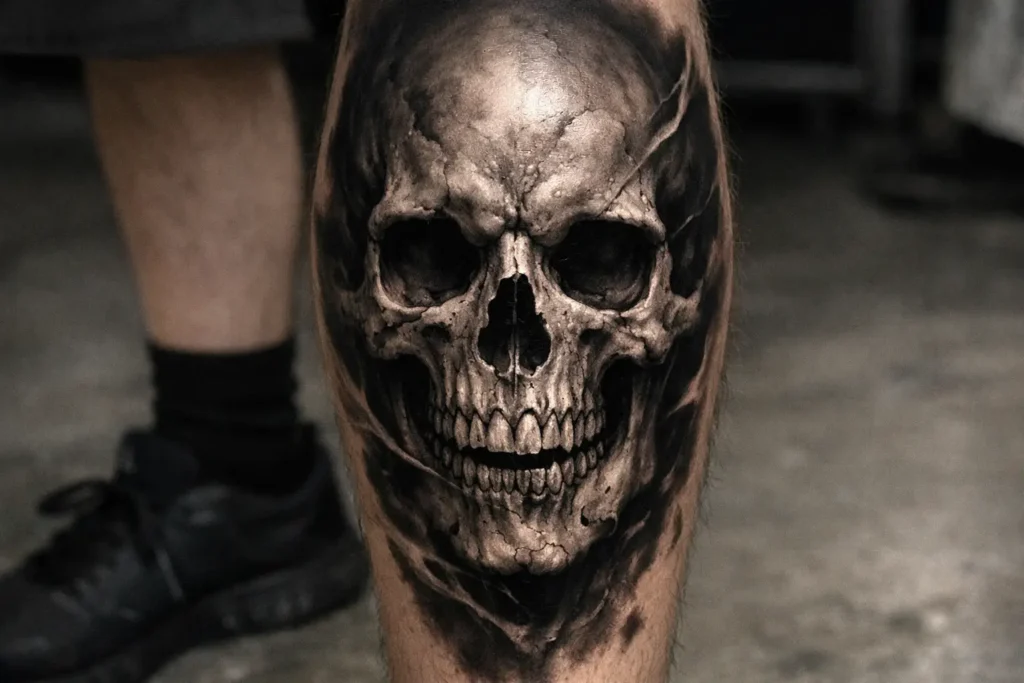 Skull Leg Tattoo