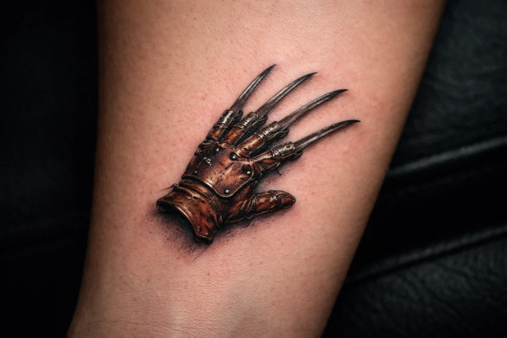 Small Freddy Krueger Glove Tattoo